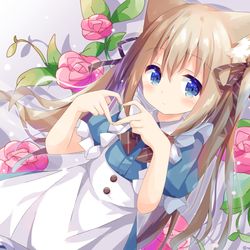 This is a pixiv picture whose title is ねこメイド.