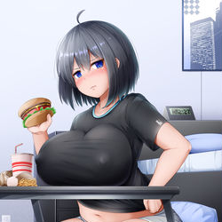 This is a pixiv picture whose title is もぐもぐ仄ちゃん.