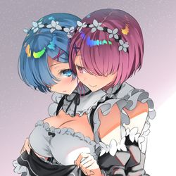 This is a pixiv picture whose title is レム、じっとしているのよ.