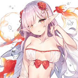 This is a pixiv picture whose title is 金魚エルフ.