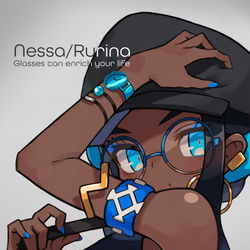 This is a pixiv picture whose title is ルリナさん（メガネのすがた）.