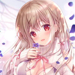 This is a pixiv picture whose title is 「君だけを見ていた」.