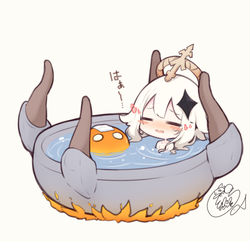 This is a pixiv picture whose title is ○お風呂に入ってるパイモン.