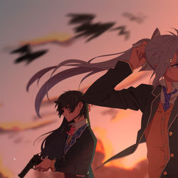 This is a pixiv picture whose title is イブニング.
