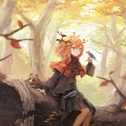This is a pixiv picture whose title is 秋っこ.