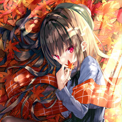 This is a pixiv picture whose title is 秋の木漏れ日.