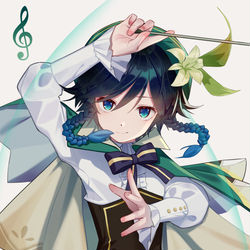 This is a pixiv picture whose title is 風の指揮者.