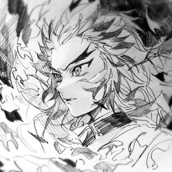 This is a pixiv picture whose title is 煉獄さん.