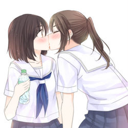 This is a pixiv picture whose title is 水分補給する百合.