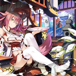 This is a pixiv picture whose title is 稲荷神社.