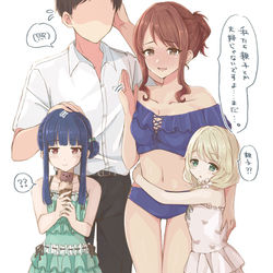 This is a pixiv picture whose title is 親子だと間違えられる三船美優さん.