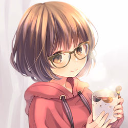 This is a pixiv picture whose title is ふんわり眼鏡さん.