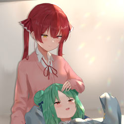 This is a pixiv picture whose title is 仲良し😊.