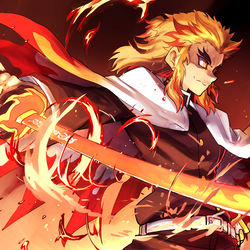 This is a pixiv picture whose title is 炎.