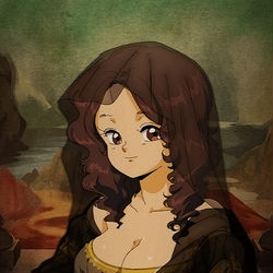 This is a pixiv picture whose title is [RETRO] Mona Lisa [DA VINCI].