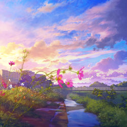 This is a pixiv picture whose title is コスモスの空.
