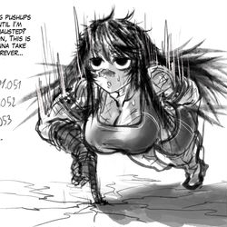 This is a pixiv picture whose title is Ramia - Push-ups.