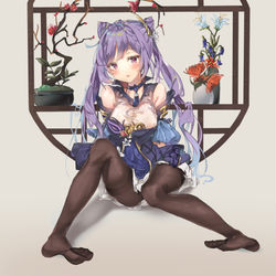 This is a pixiv picture whose title is 刻晴.