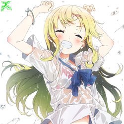 This is a pixiv picture whose title is 水浸しガール4.