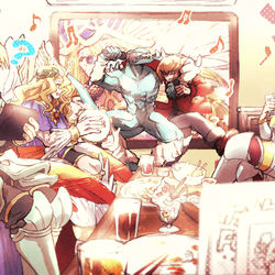 This is a pixiv picture whose title is むさ苦しいカラオケルーム.