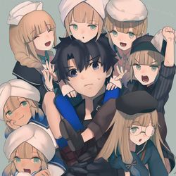 This is a pixiv picture whose title is ネモたちとぐだお.
