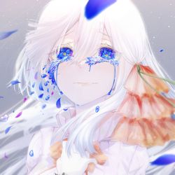 This is a pixiv picture whose title is 勿忘草の瞳.