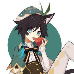 This is a pixiv picture whose title is Venti Commission.