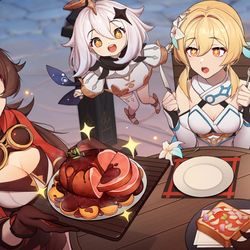 This is a pixiv picture whose title is 安柏的礼物（（（.