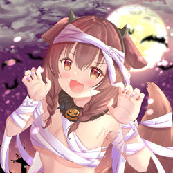 This is a pixiv picture whose title is ハロウィンころね🥐.