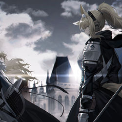 This is a pixiv picture whose title is 两只小马.