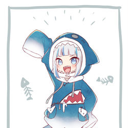 This is a pixiv picture whose title is サメちゃん🔱🦈.