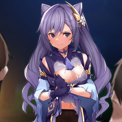 This is a pixiv picture whose title is 宝盗団に負けちゃった刻晴ちゃん.