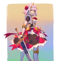 This is a pixiv picture whose title is 原神诺艾尔.