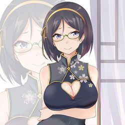 This is a pixiv picture whose title is 霧島ママ「あっ…司令…夜戦の準備ができました…///」.