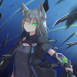 This is a pixiv picture whose title is けもみみちゃん.