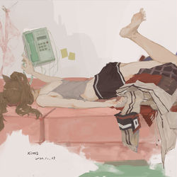 This is a pixiv picture whose title is 瘫.