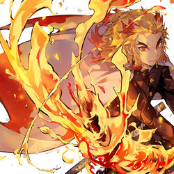 This is a pixiv picture whose title is 炎柱.