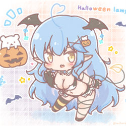 This is a pixiv picture whose title is ハロウィンラミィちゃん❄.
