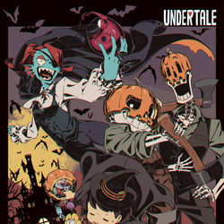 This is a pixiv picture whose title is UNDERTALE Halloween! 2.