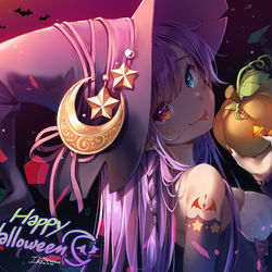 This is a pixiv picture whose title is Happy Halloween.