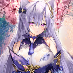 This is a pixiv picture whose title is 刻晴.