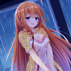 This is a pixiv picture whose title is 降られちゃったね.