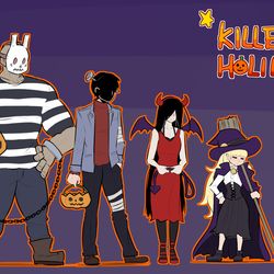 This is a pixiv picture whose title is ハロウィンを満喫するキラーズ。.