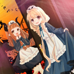 This is a pixiv picture whose title is ハロウィンなあんになちゃん！.