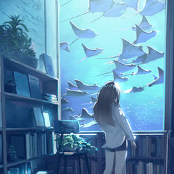 This is a pixiv picture whose title is 水想.