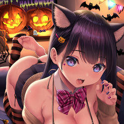 This is a pixiv picture whose title is ハロウィンJKさん.