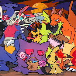 This is a pixiv picture whose title is ポケ絵.