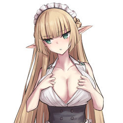 This is a pixiv picture whose title is そんなに見たいなら見せたげるわよ....