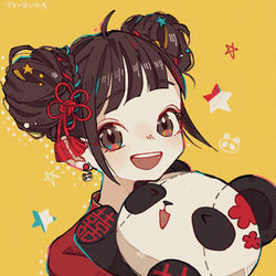 This is a pixiv picture whose title is 🐼.