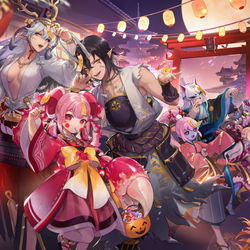 This is a pixiv picture whose title is ハロウィンパーティーナイト.